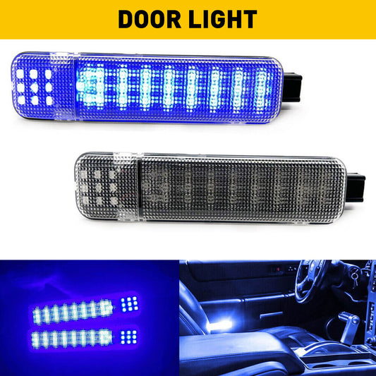 A pair of LED door courtesy lights for Chevrolet Silverado Suburban Tahoe for GMC for Sierra for Yukon