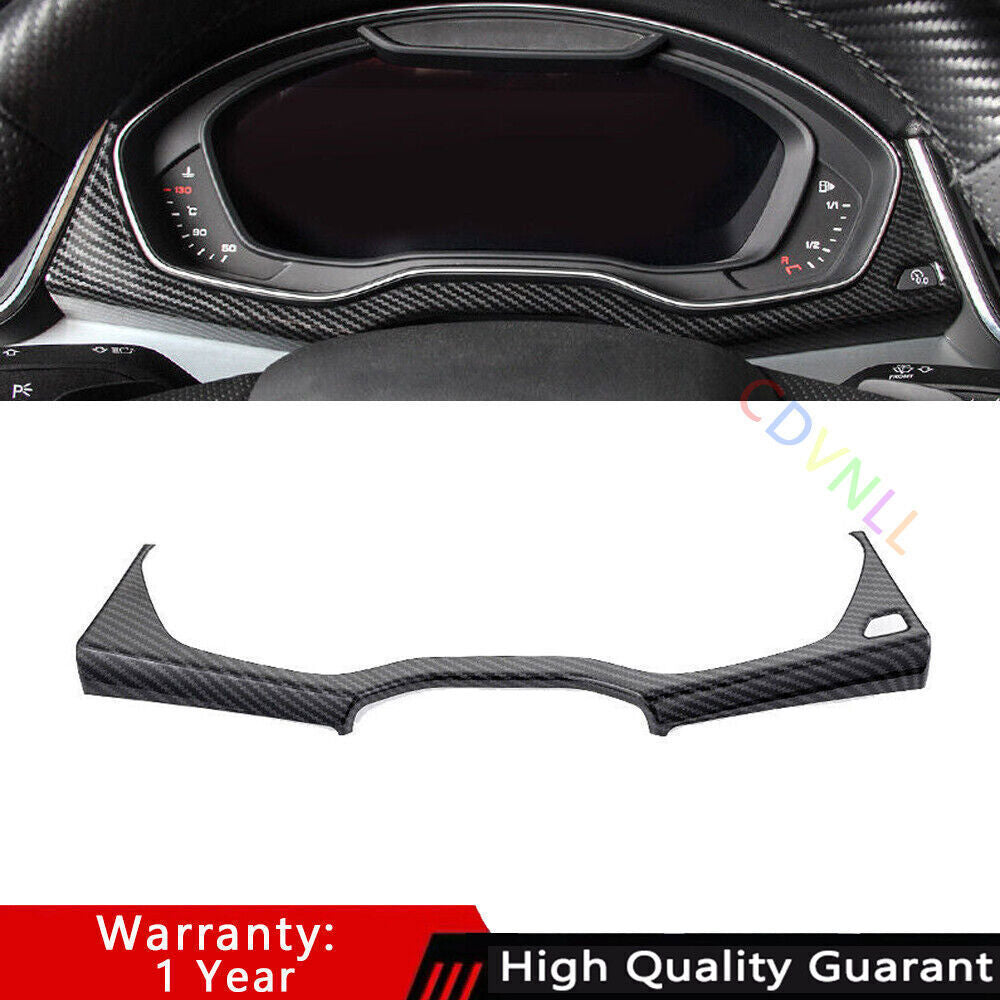 Fit for Audi Q5 2018-24 Carbon Fiber ABS Inner Dashboard Panel Frame Cover Trim