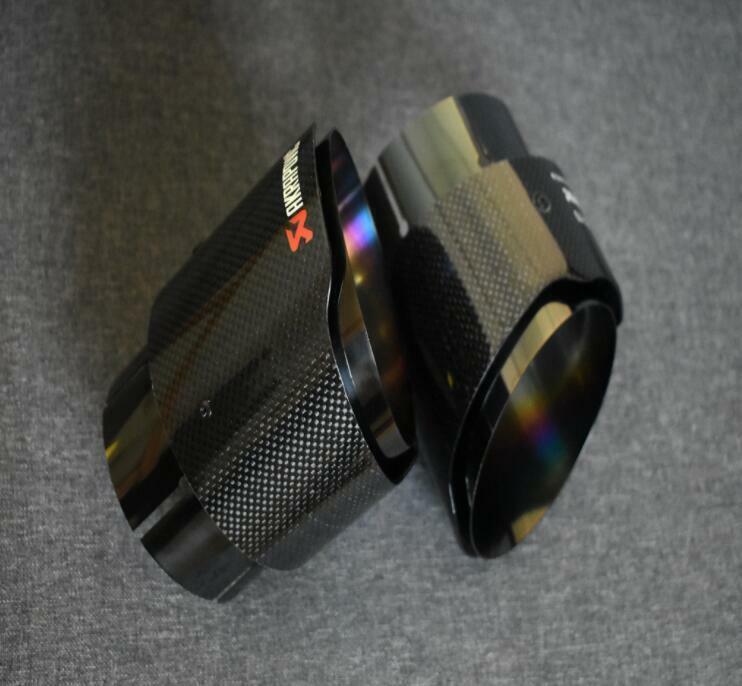 Black steel Carbon Fiber Rear Exhaust Muffler Tip Tail Pipe for BMW X1 16-19 F48