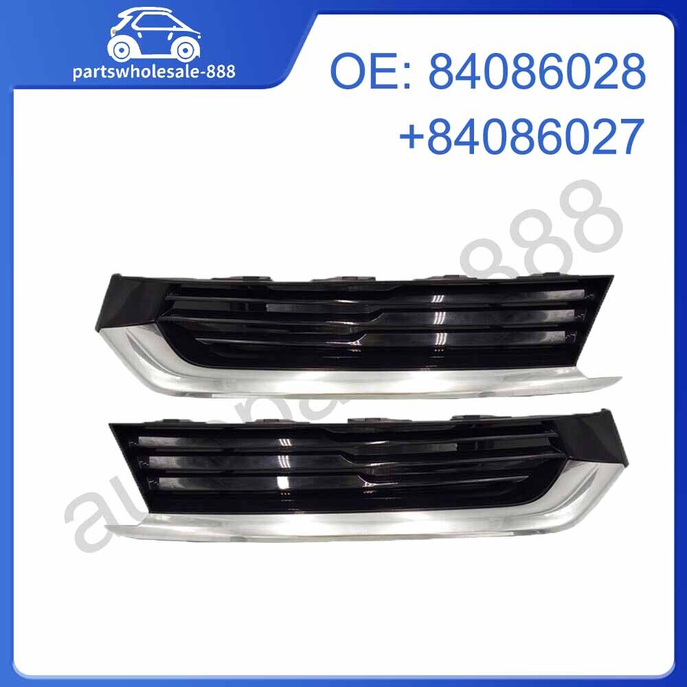 Pair Front Bumper Outer Grille Fog Lamp Trim Bezel Fit for Cadillac CT6 2016-18