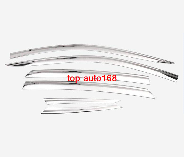 for Volvo XC90 2015-2024 Chrome Window Wind Visors Sun Rain Guard Vent Deflector
