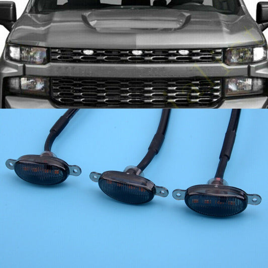 3 LED Grill Grille Light fit for Silverado 1500 2016-2021 Accessories n