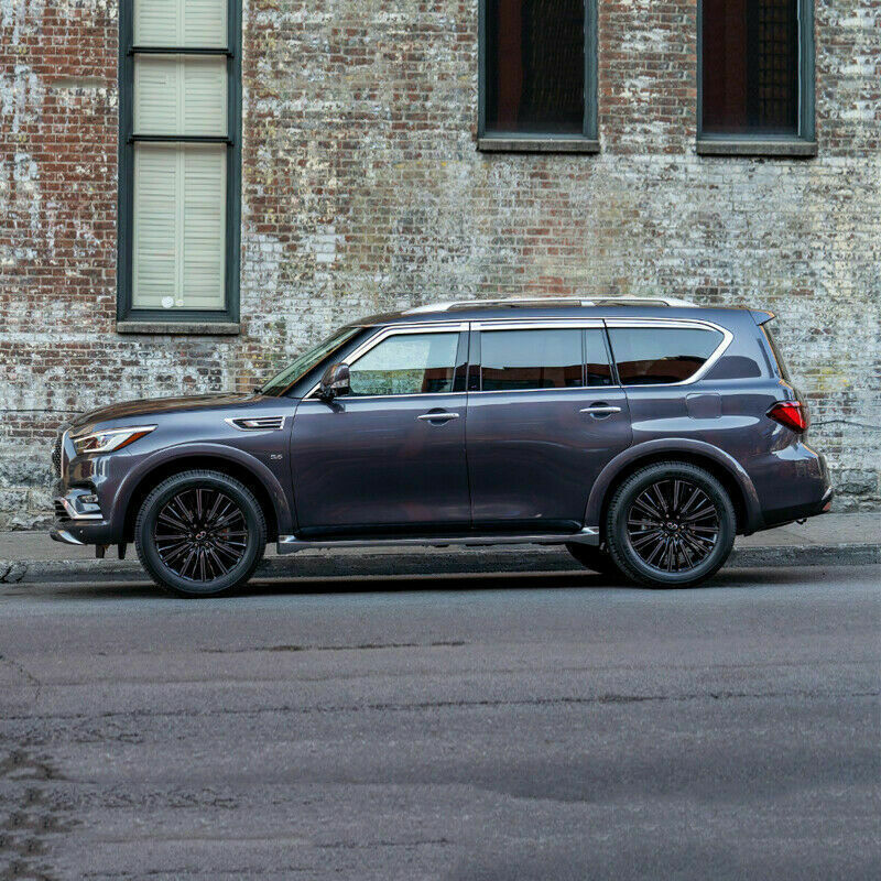 for Infiniti QX56 QX80 2010-22 Chrome Window Visor Vent Shade Sun Rain Guard 6x