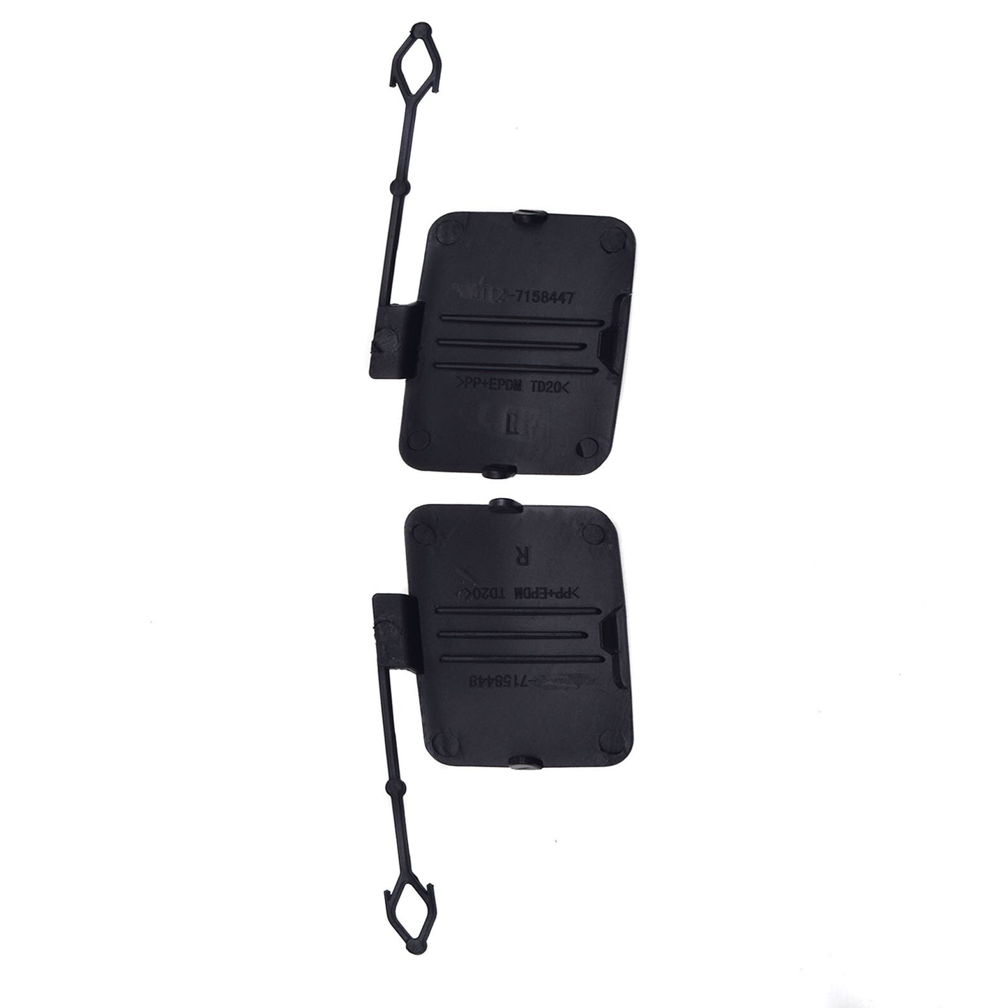 for E70 X5 2007 - 10 New Double Black Rear Left Tow Hook Hole Cover 2x- v