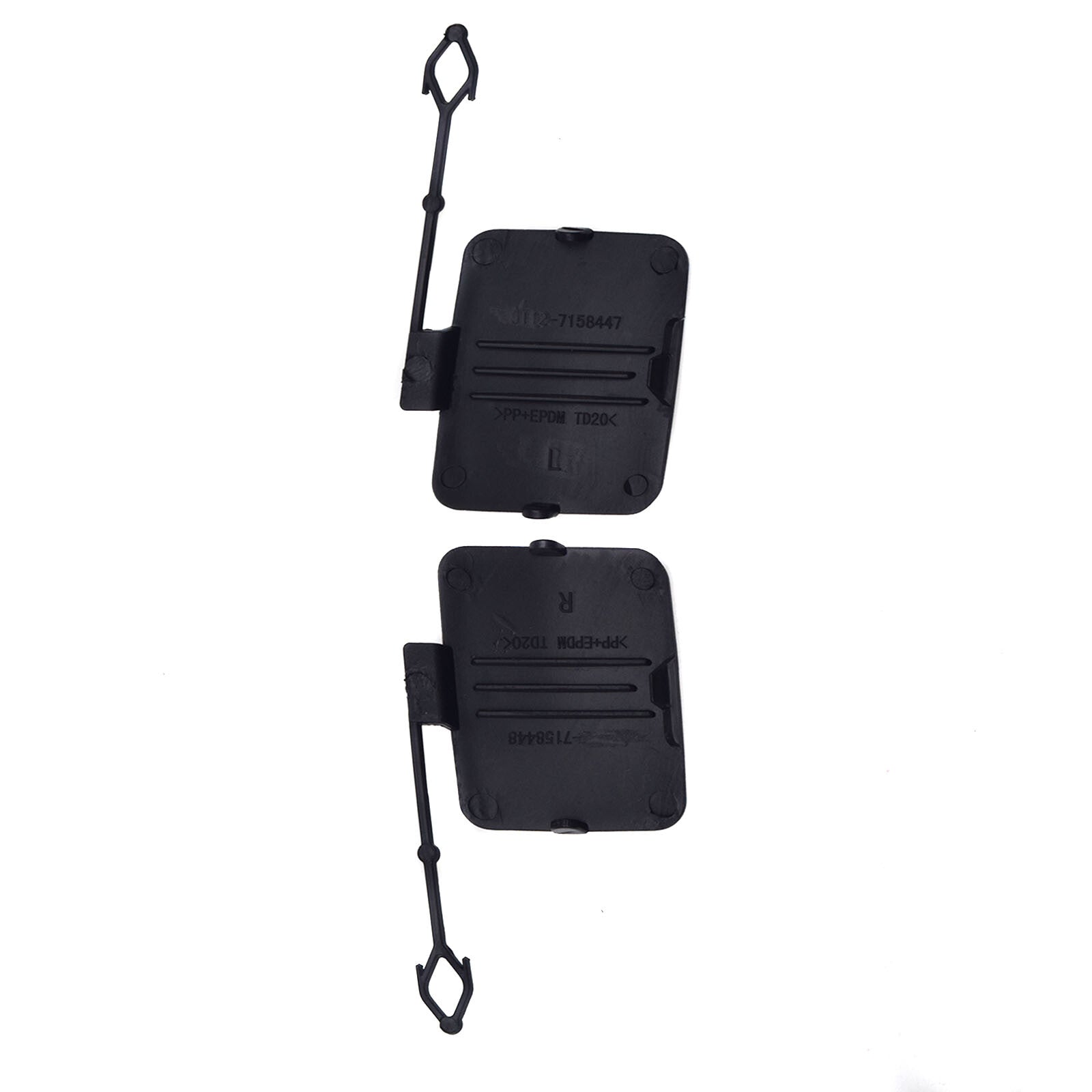 for E70 X5 2007 - 10 New Double Black Rear Left Tow Hook Hole Cover 2x- v