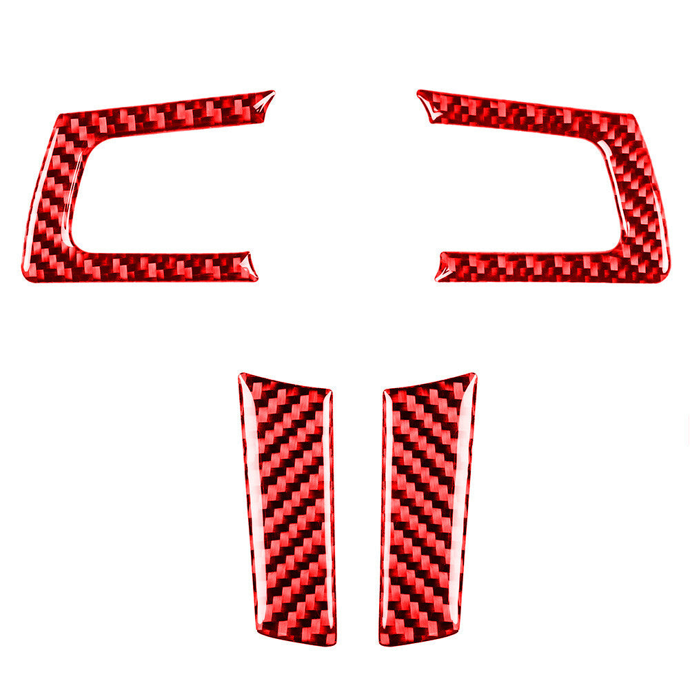 4X Carbon Fiber Rear Handrail Decorative Trim Cover for Honda for Civic Coupe 13-15 v