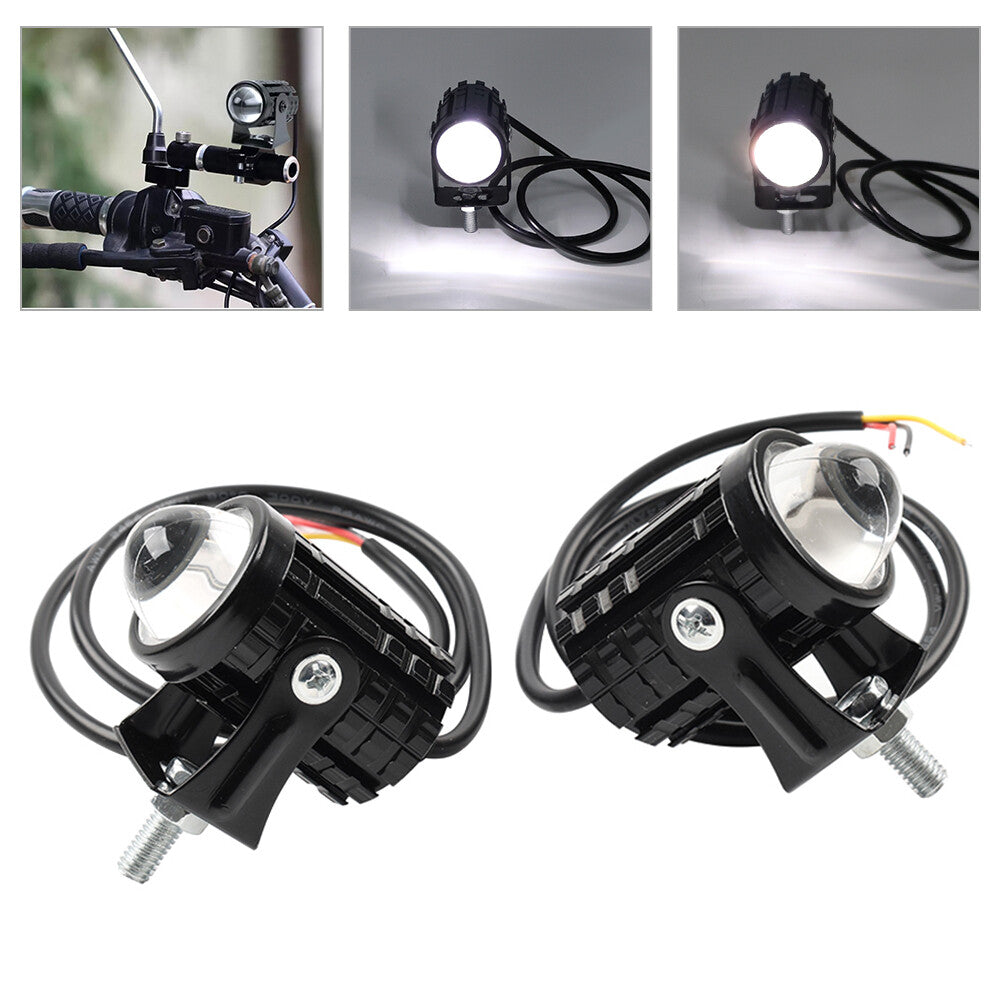 2X Headlight Driving Spot Light Fog Lamp White Hi-Lo Beam Motorcycle UTV ATV Q