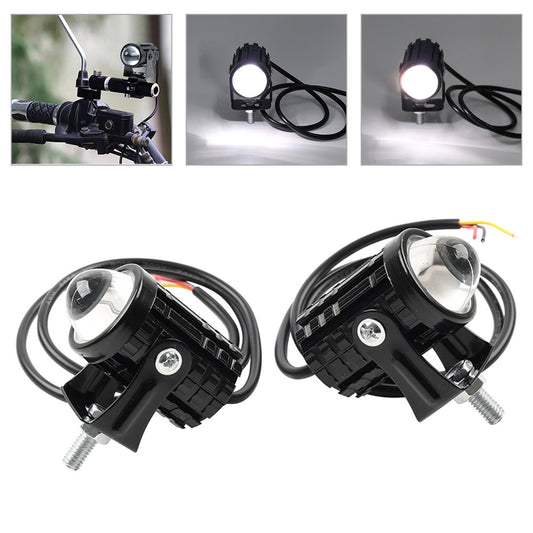 2X Headlight Driving Spot Light Fog Lamp White Hi-Lo Beam Motorcycle UTV ATV Q