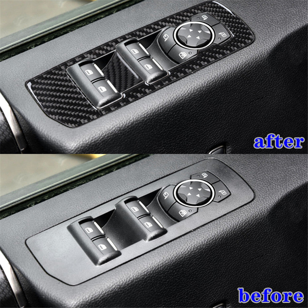 6Pcs Red Carbon Fiber Gear Shift Frame Trim Cover for CADILLAC CTS SPORT 2008-UP v