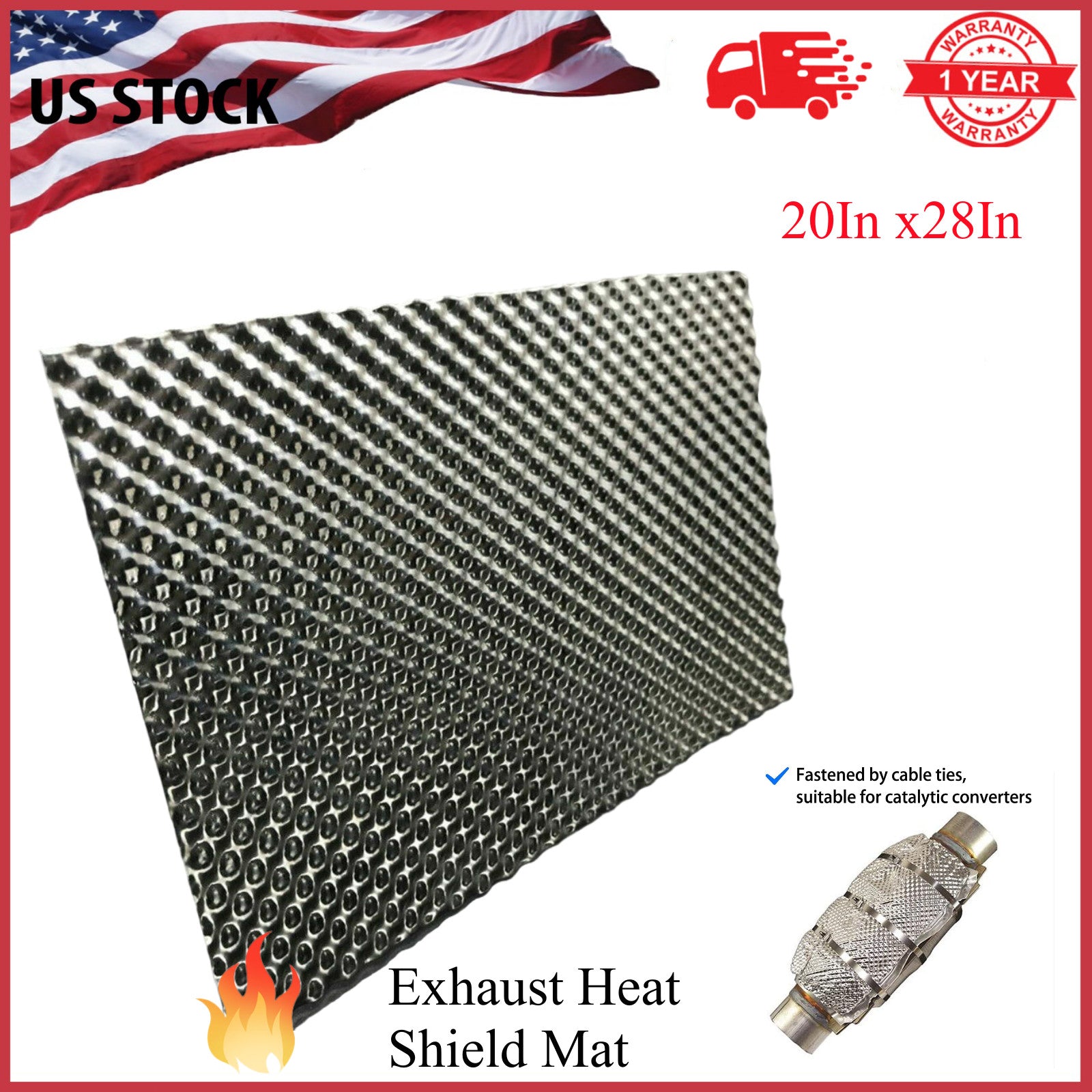 Embossed Heat Insulation Cover, Metal-Resistant, 1800F, Continuous, 20 inches x 28 inches,