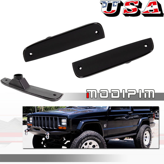 Smoked lens side marker corner parking light housing for 1997-01 for Jeep Cherokee
