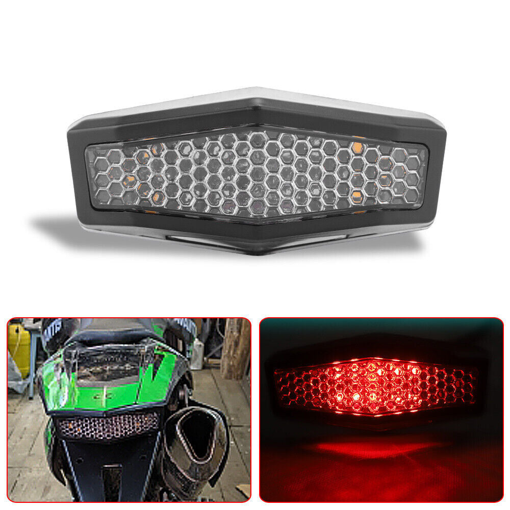 Universal Motorcycle LED Tail Light Rear Brake Taillight Stop Light Running Lamp