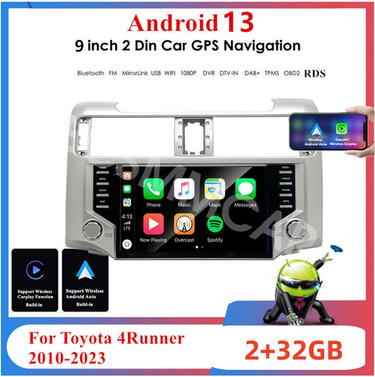Car Stereo Radio GPS Touch Screen WiFi Player Fit for Toyota 4Runner 2010-2023