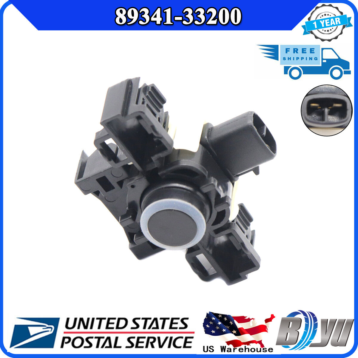 PDC Backup Parking Sensor, Black, 89341-33200-C0, for Lexus CT200h, ES300h, ES350 Q