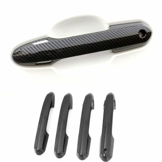 4PC ABS Carbon Fiber Side Door Handle Cover Trim for Toyota Highlander 2020-2022