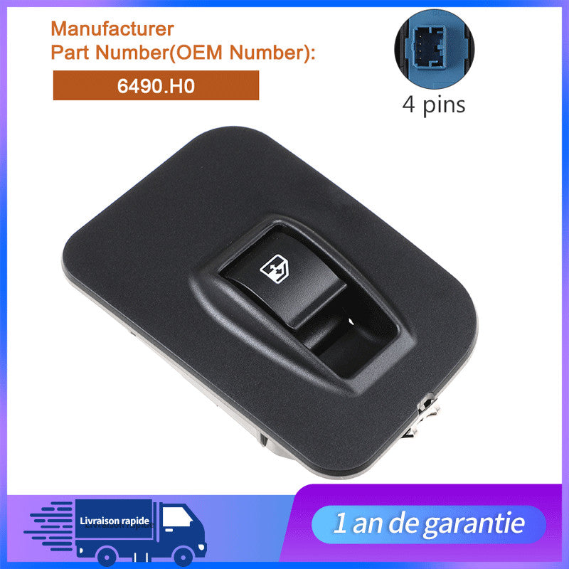 BOUTON LEVE VITRE AVANT DROIT POUR FIORINO QUBO NEMO BIPPER = 6490H0 735461282 n