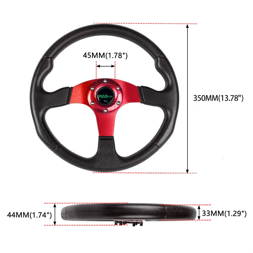 Steering Wheel+Quick Release+Hub Adapter 110H for Civic 92-95 For Integra 94-01