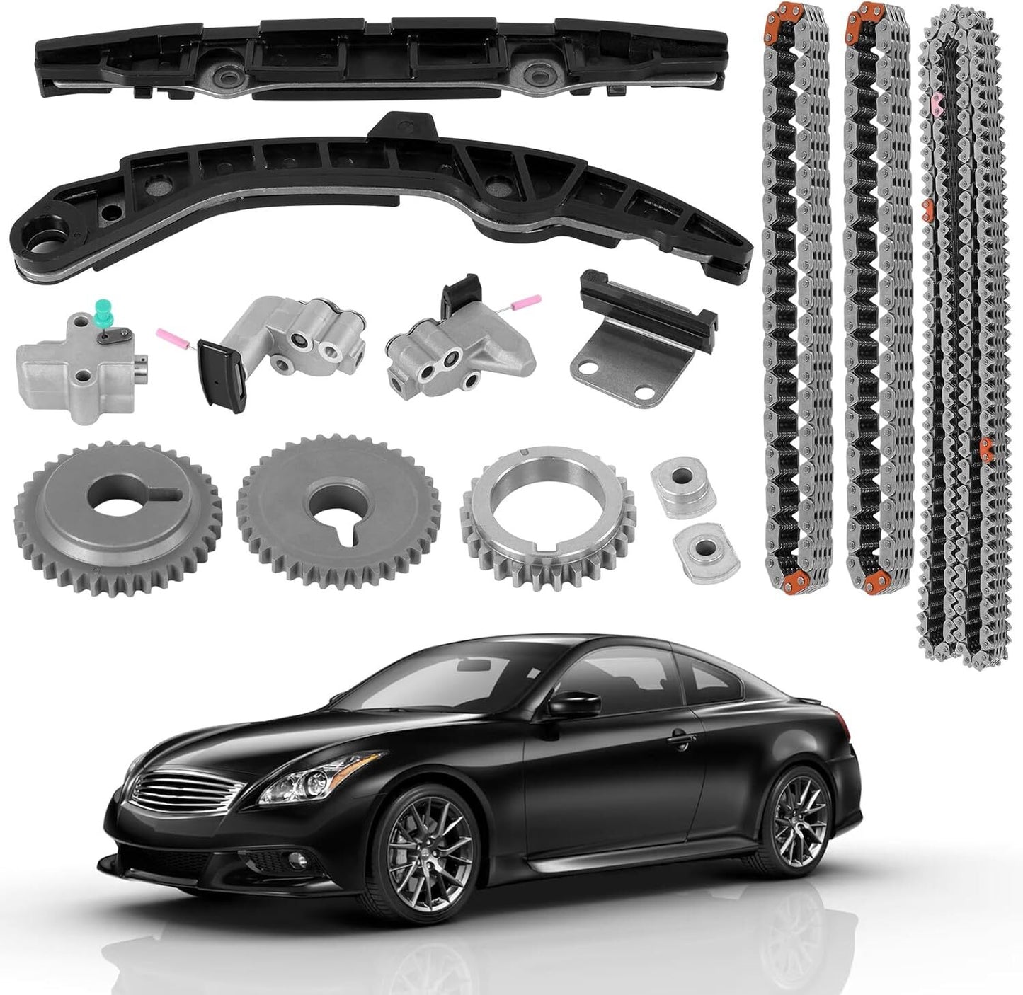 Timing Chain Kit Fit for Infiniti 370Z QX70 G37 M37 Q60 V36 VQ37VHR 3.7L n