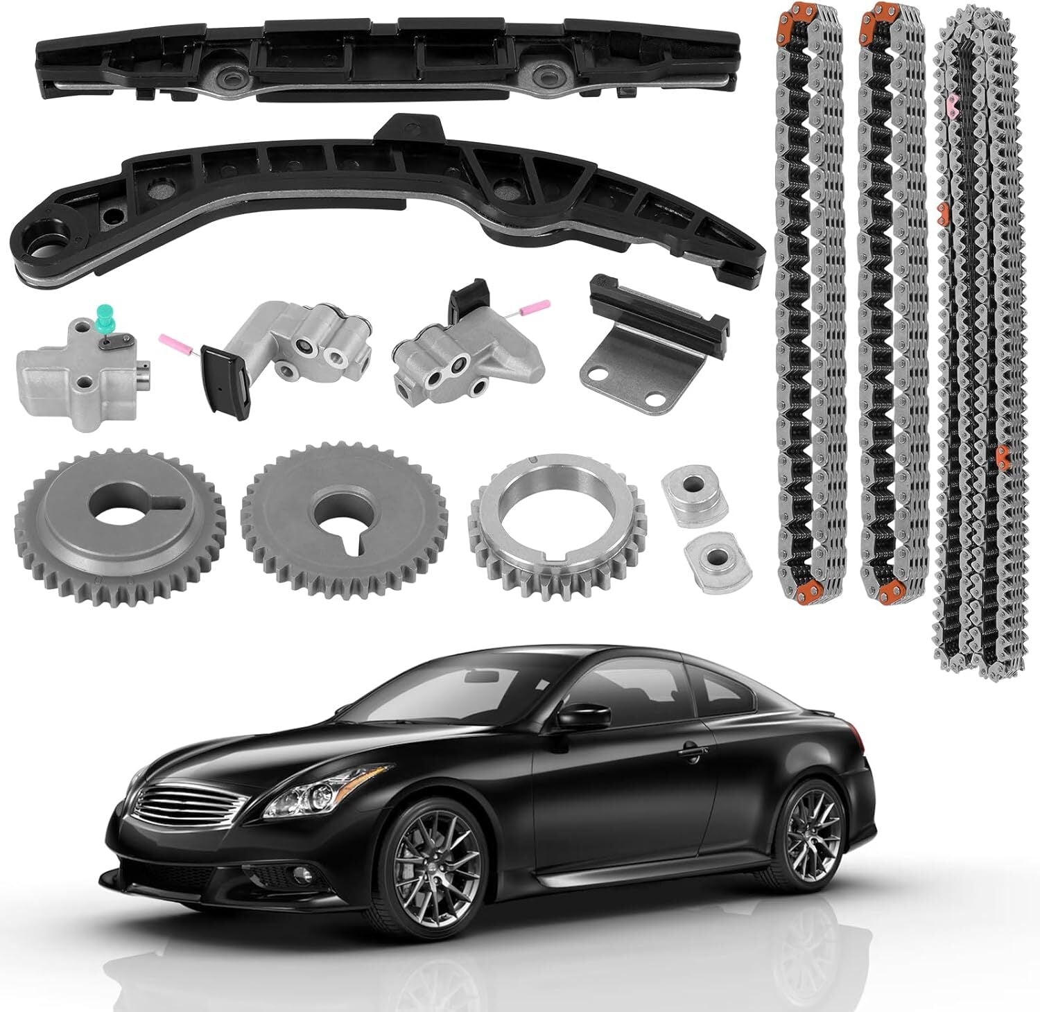 Timing Chain Kit Fit for Infiniti 370Z QX70 G37 M37 Q60 V36 VQ37VHR 3.7L n