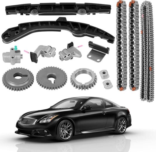 Timing Chain Kit Fit for Infiniti 370Z QX70 G37 M37 Q60 V36 VQ37VHR 3.7L n