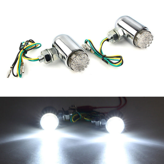 2¡ÁCustom Chrome Brake Running Turn Signal Tail Lamp Motorcycle Cruiser Universal Q