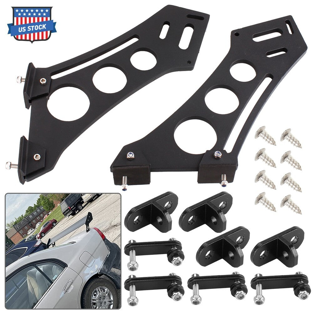 Style Spoiler Mount Brackets 10 Universal Car CNC Rear Wing Trunk Stand Q