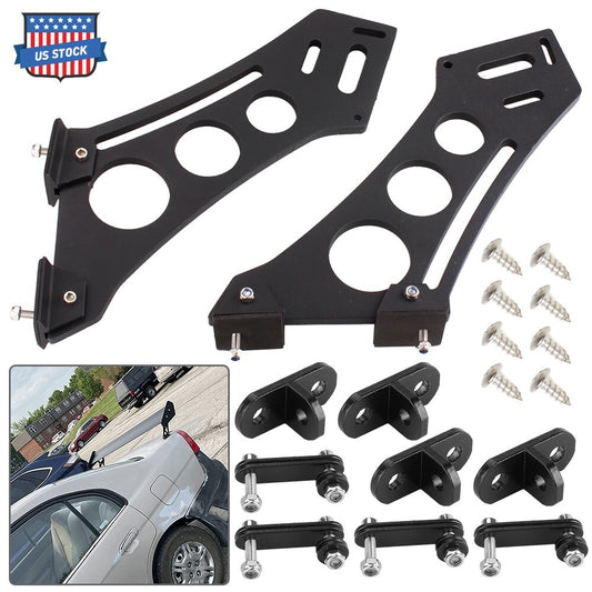 Style Spoiler Mount Brackets 10 Universal Car CNC Rear Wing Trunk Stand Q
