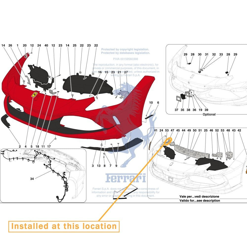 Suitable for Ferrari F8 Spider F8 Tributo right grip break bracket. equipment manufacturer: 8893557