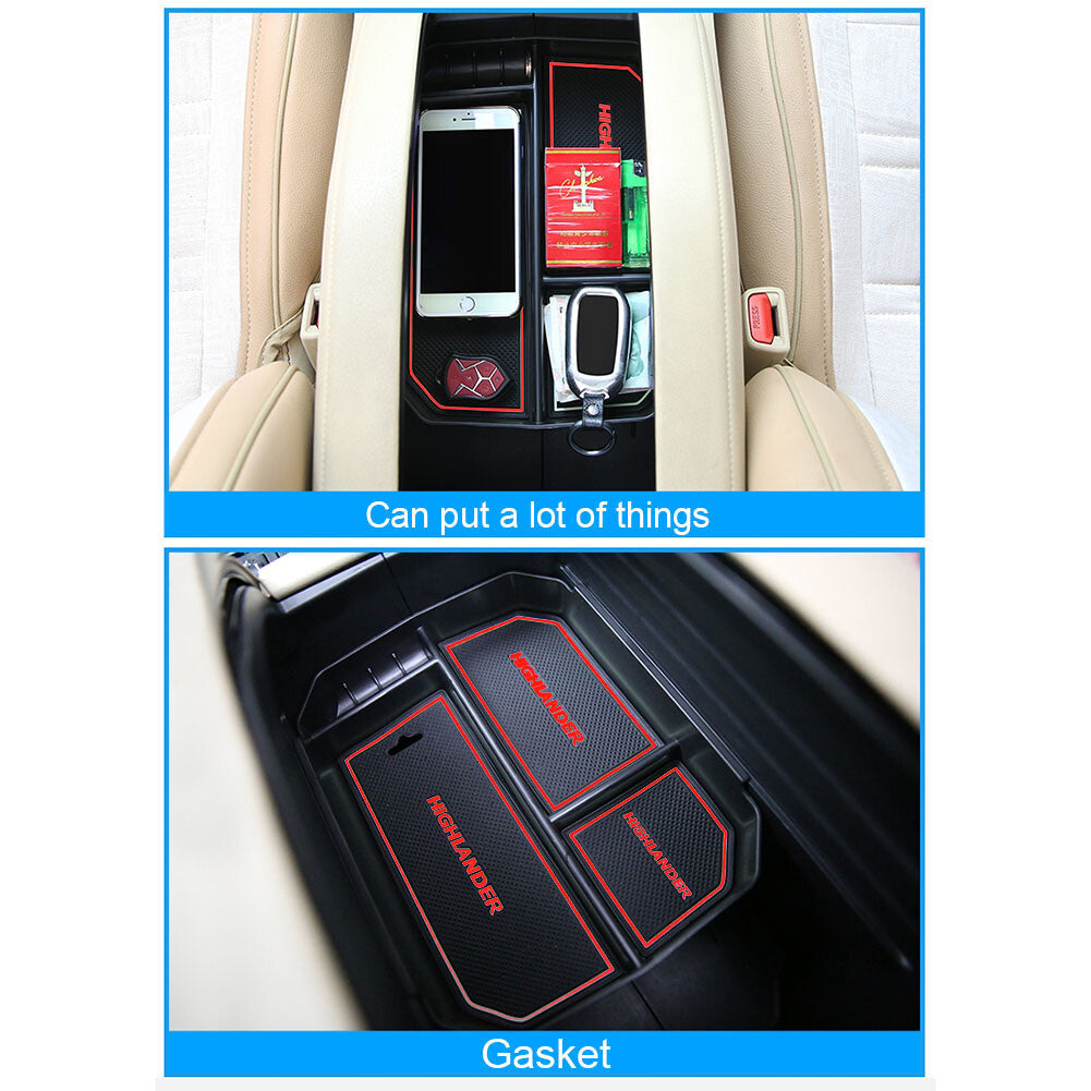 For Highlander 2015-2020 Car Center Console Armrest Box Glove Storage Box