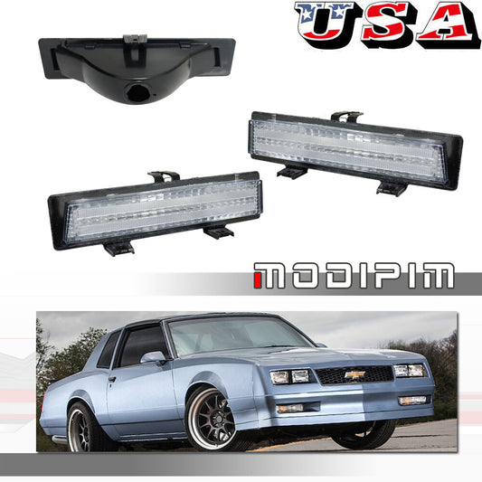 For 81-88 for Monte Carlo SS Transparent Driver Passenger Signal Light Housing Kit - v