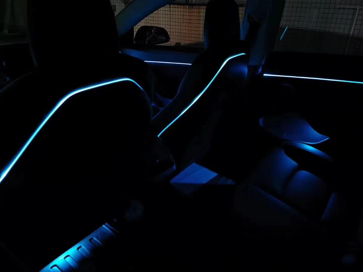 1Set Ambient Light 64 Colors Touch Control No Horn Fit for Tesla Model3 2019-20