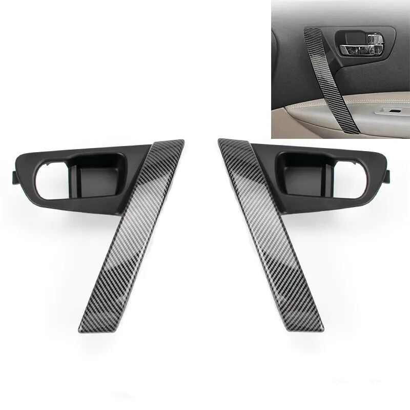 Carbon fiber Inner door handle cover For QASHQAI J10 2007-2015 v
