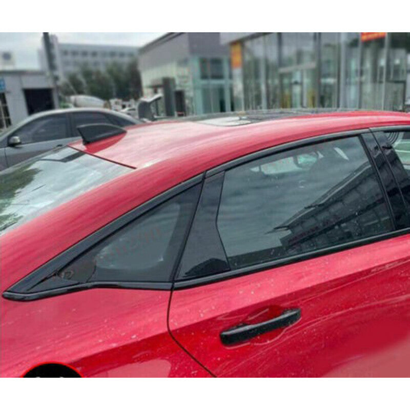 for Honda for Civic Sedan 2022-2023 ABS Glossy Black Window Molding Strip Cover Trim