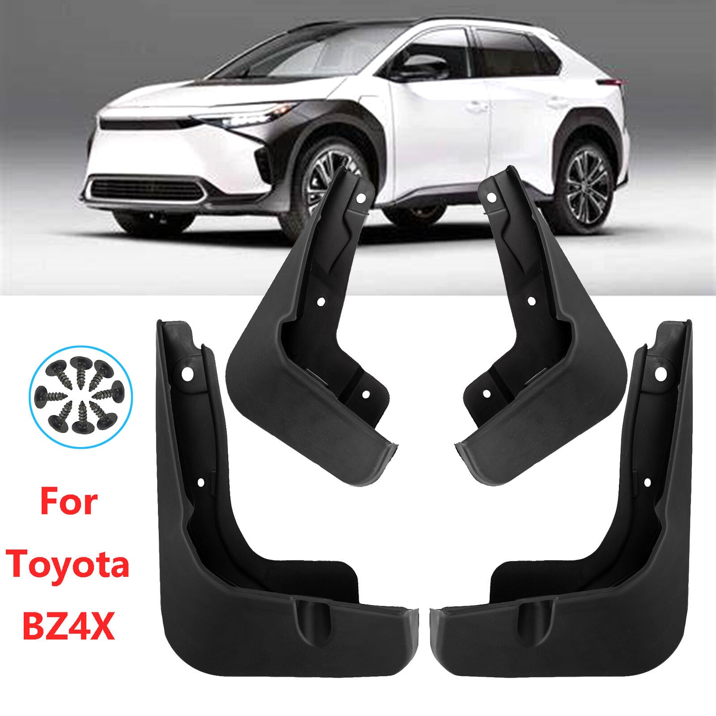 4Pcs Mudguards for Toyota BZ4X Splash Guard Mudflaps Mud Guards Fender 2022-2024 Q