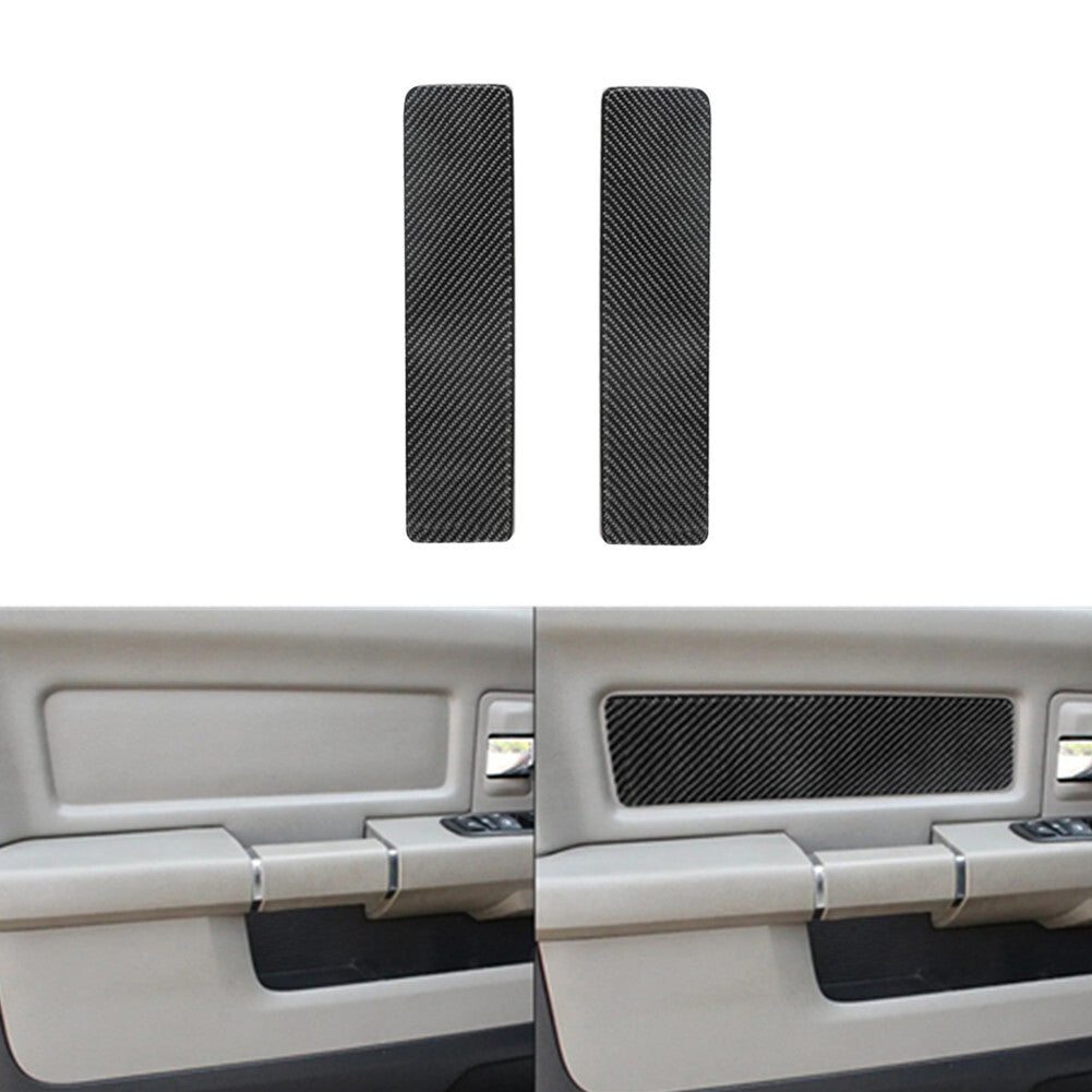 Red 2Pcs Center Control Trim Cover Decor Carbon Fiber For Quest 2004-2006 v
