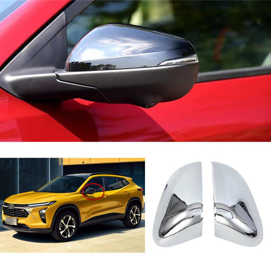 Fit for Chevrolet Trax 2023 2024 2025 Chrome Side Rearview Mirror Cap Cover Trim