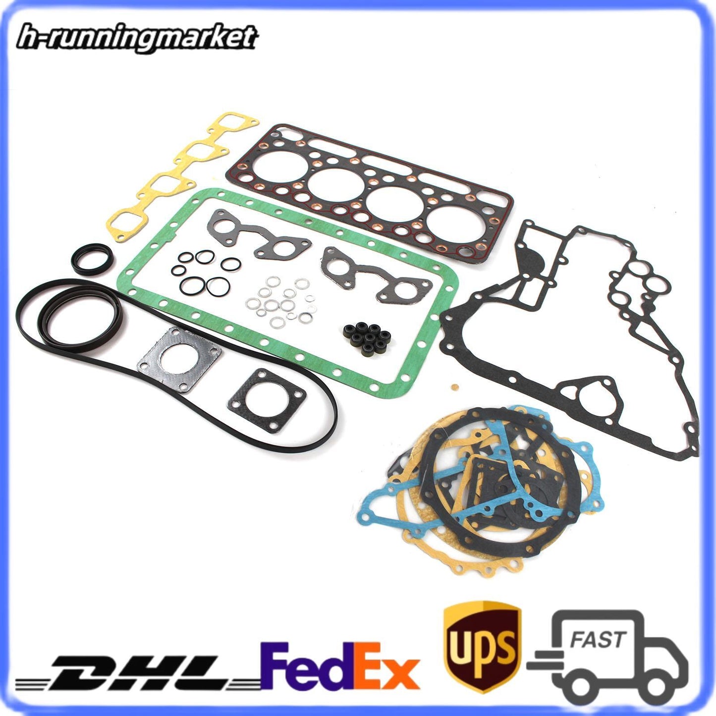 V1702 V1702B 1 set Engine Gasket Kit 15421-03310 For Kubota KH90 Bobcat 743 733