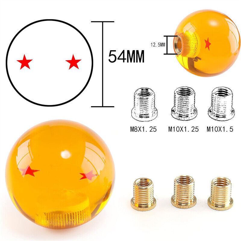 1*Orange Dragon Ball Gear Shifter Shift Knob Z Manual Transmission Ball 1-7 Star Q