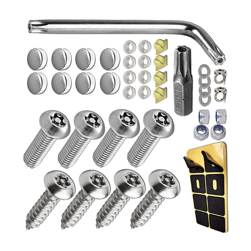 20) Stainless Steel Screws for Securing License Plates Anti Theft