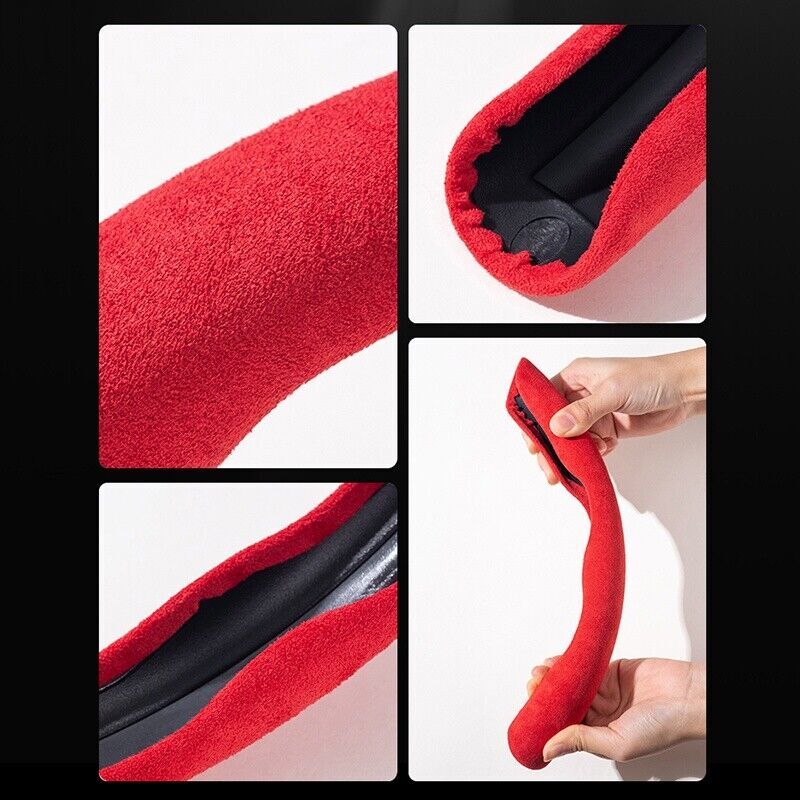 Ultra Thin Non-Slip Steering Wheel Cover Suede Protector for Universal Car Q
