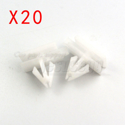 20x White Rocker Moulding Nylon Clip Retainer Fastener 10323057 for Pontiac