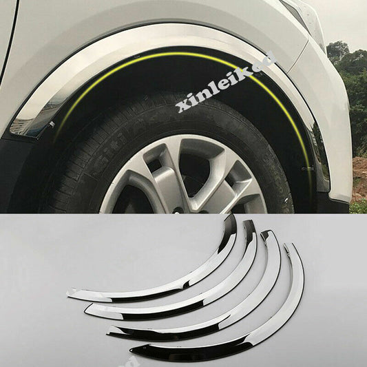 4x for Mazda 3 Axela 2014-2018 Chrome Stainless Fender Wheel Well Cover Trim Set
