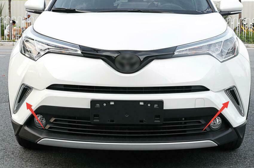 for Toyota CHR C-HR 2018-22 ABS Chrome Front Fog Bumper Light Lamp Cover Trim 2X