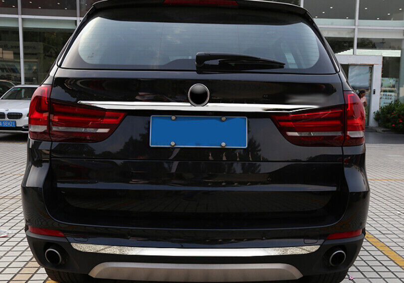 Fit for BMW X5 F15 2014-2018 Stainless Rear Bumper Lip lower Cover Strip Trim