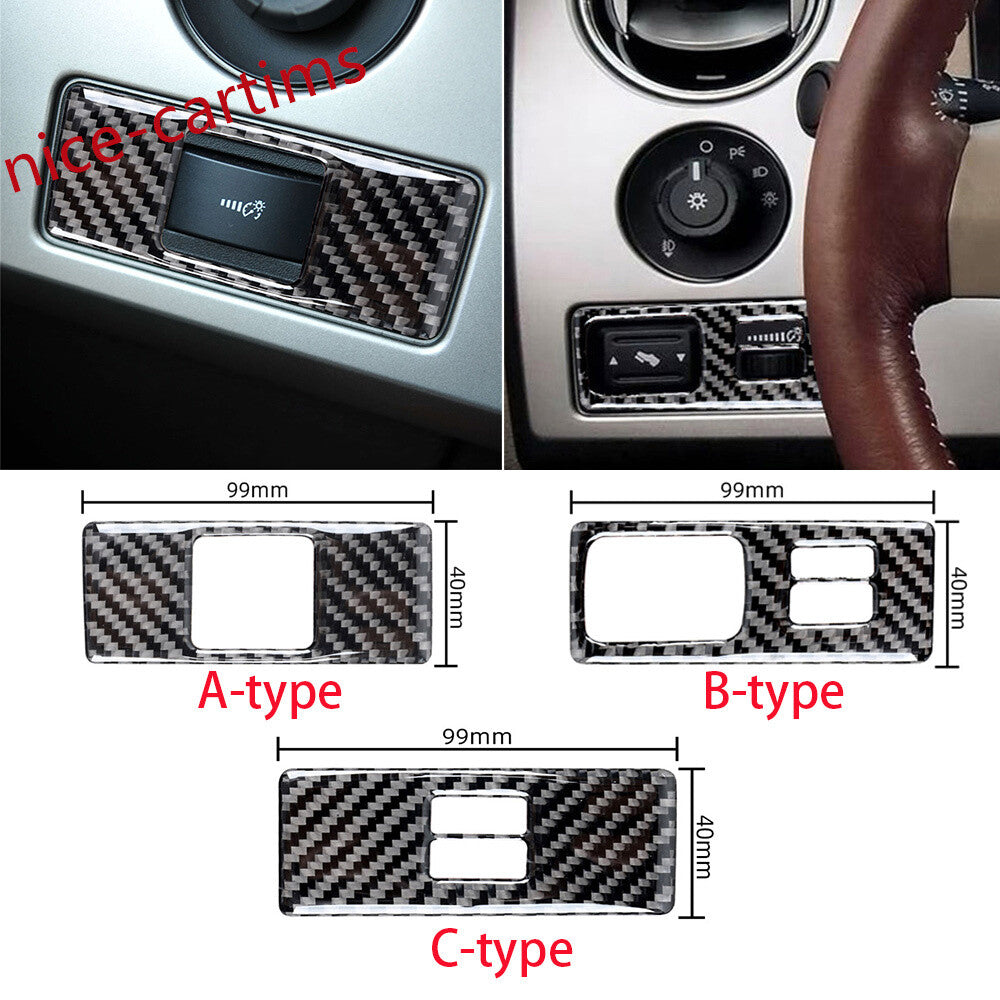Carbon Fiber Interior Light Control Switch Panel Cover for Ford F150 2009-2014 A