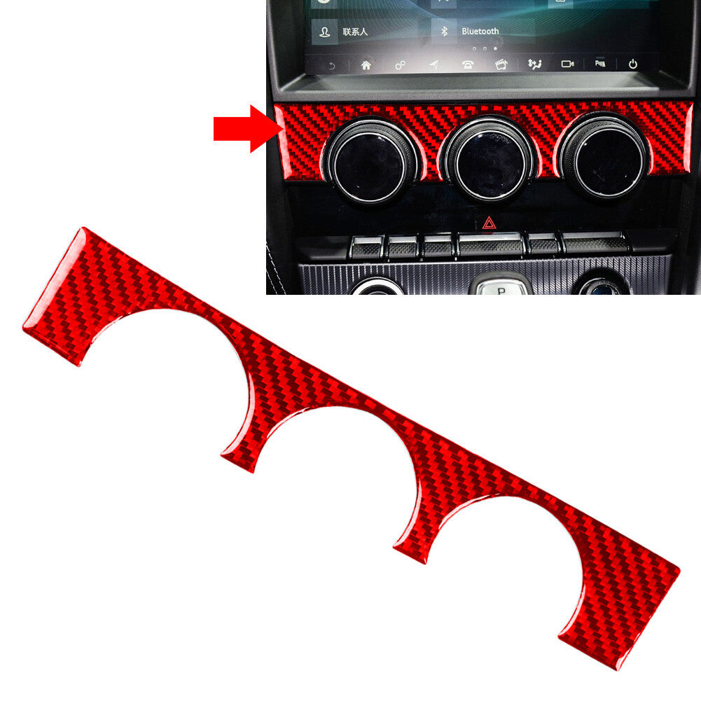 Red AC Climate Console Knob Upper Cover Trim for Jaguar for F-Type 2013-2024