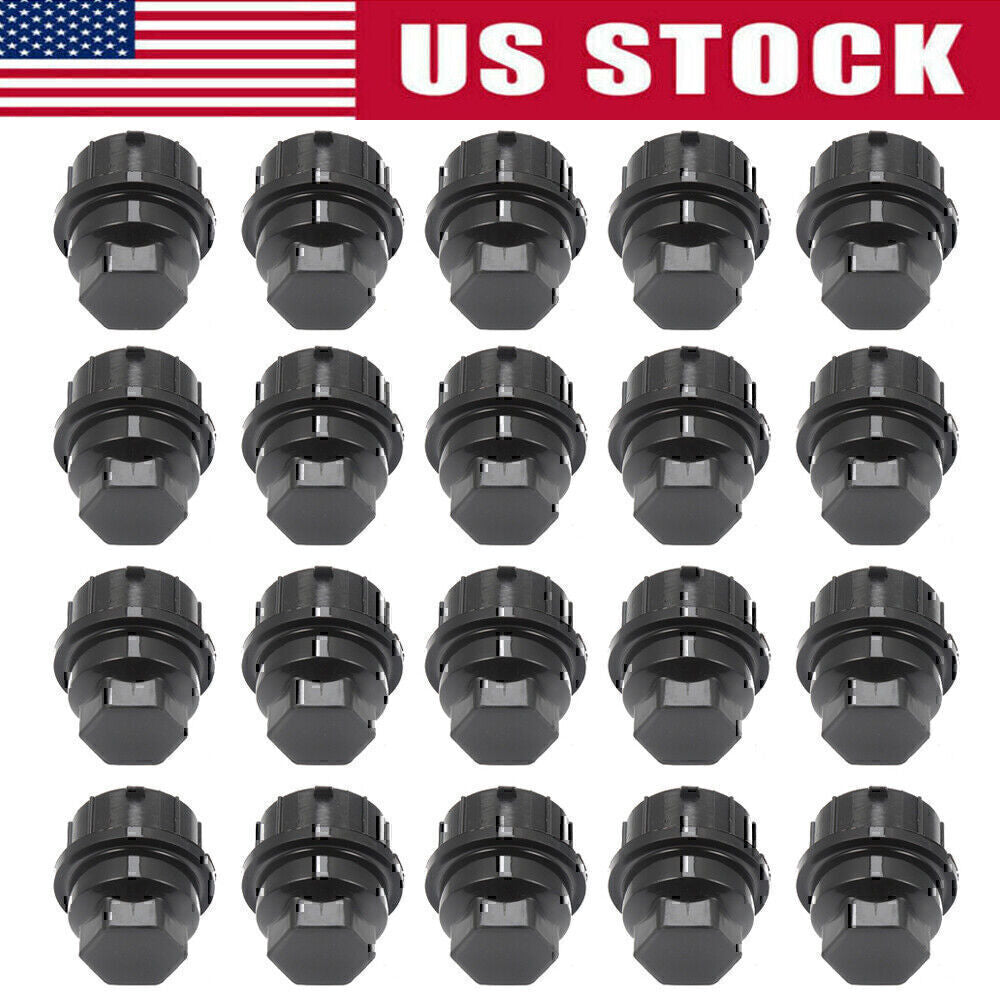 M24 Black Plastic 3/4 in Wheel Lug Nut Caps 99056 611-620 711-022 for Chevrolet