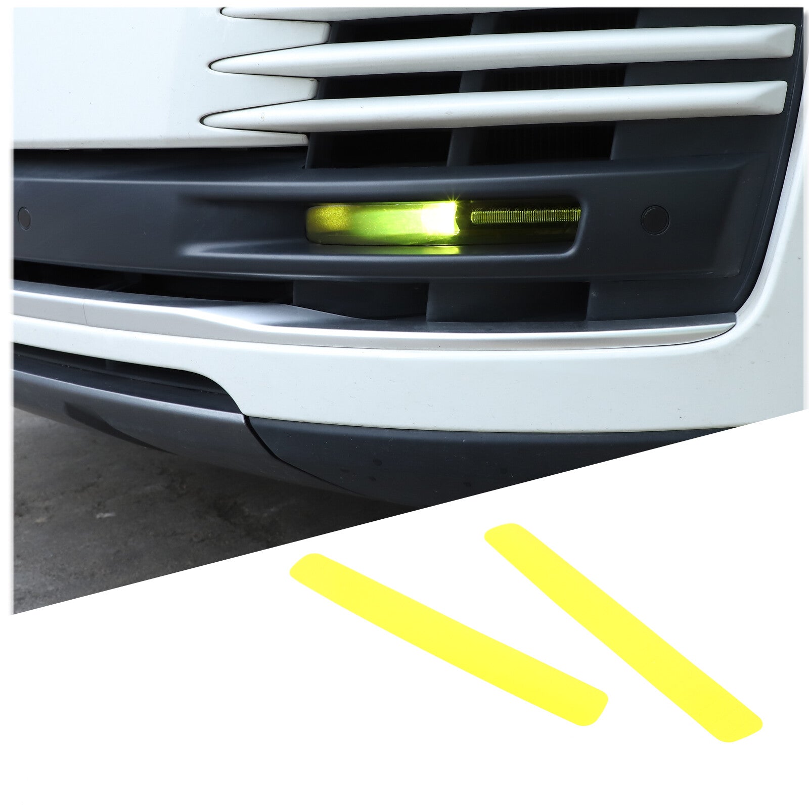 2-Pack Fog Light Yellow Front Tone Pre-cut Decal Vinyl for Range Rover Vogue 18-22- n