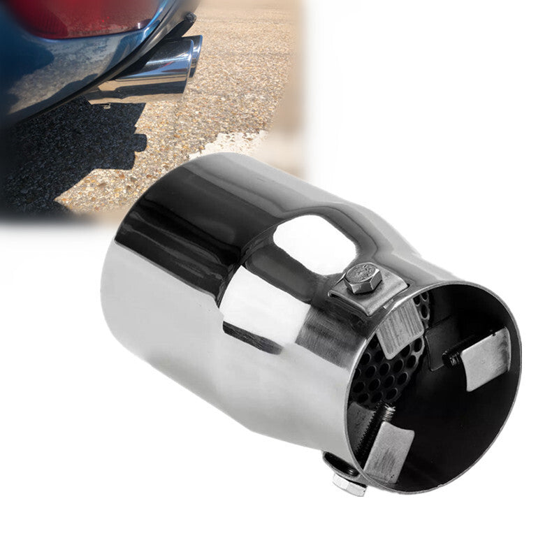 1Pcs Car Exhaust Pipe Tip Muffler Steel Stainless Trim Tail Tube Stainless Steel
