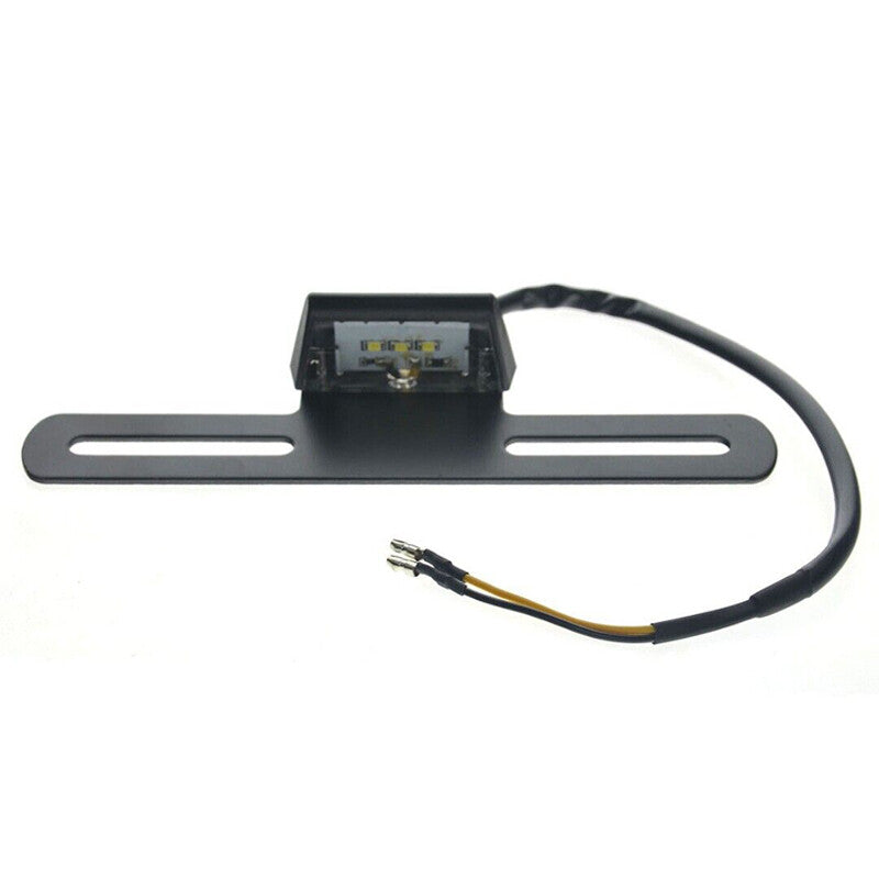 12V Motorcycle Rear License Plate Mount Holder Bracket With LED Tail Light Set v